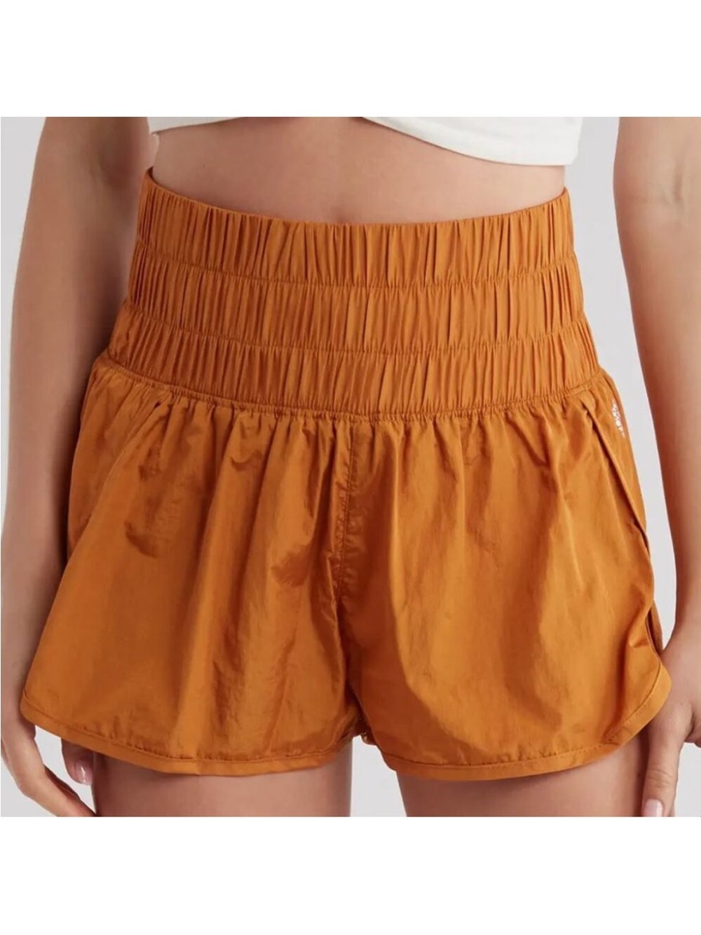 FP Movement by Free People ~ The Way Home Metallic Orange Running Shorts XS
